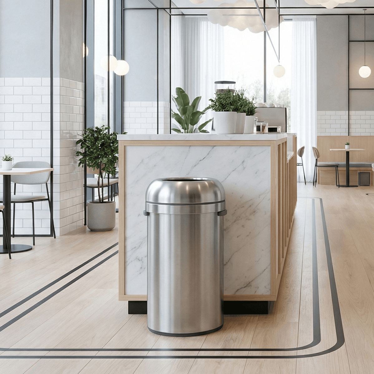 60L All-Steel Bullet Open Can - Simplehuman
