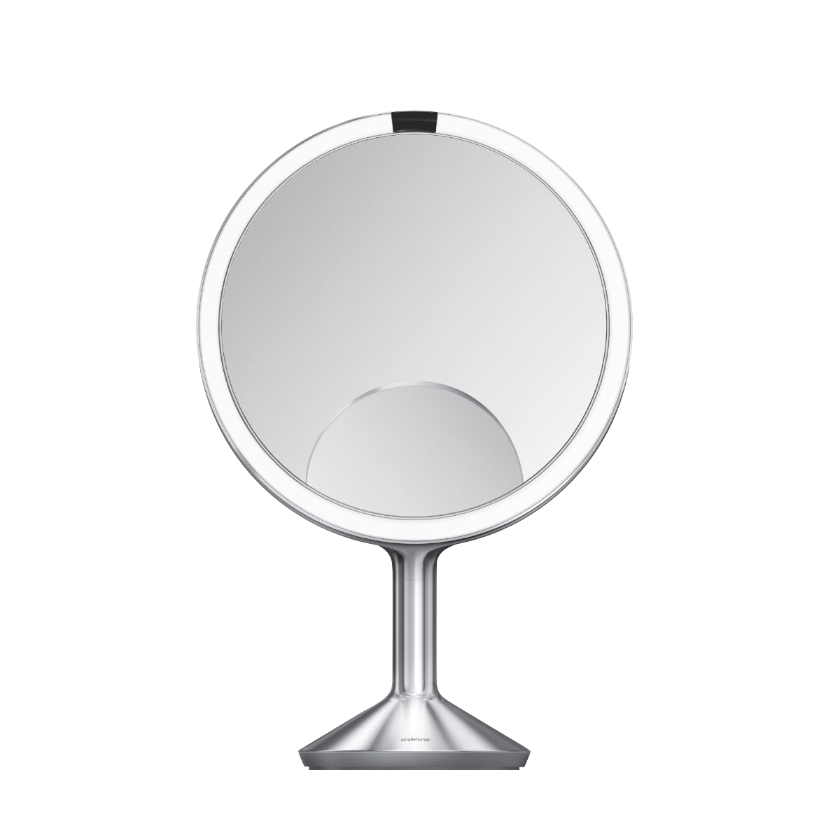 Simplehuman Sensor Mirror Trio Max in Polished Stainless Steel with Tru-lux lighting and 10x magnification.