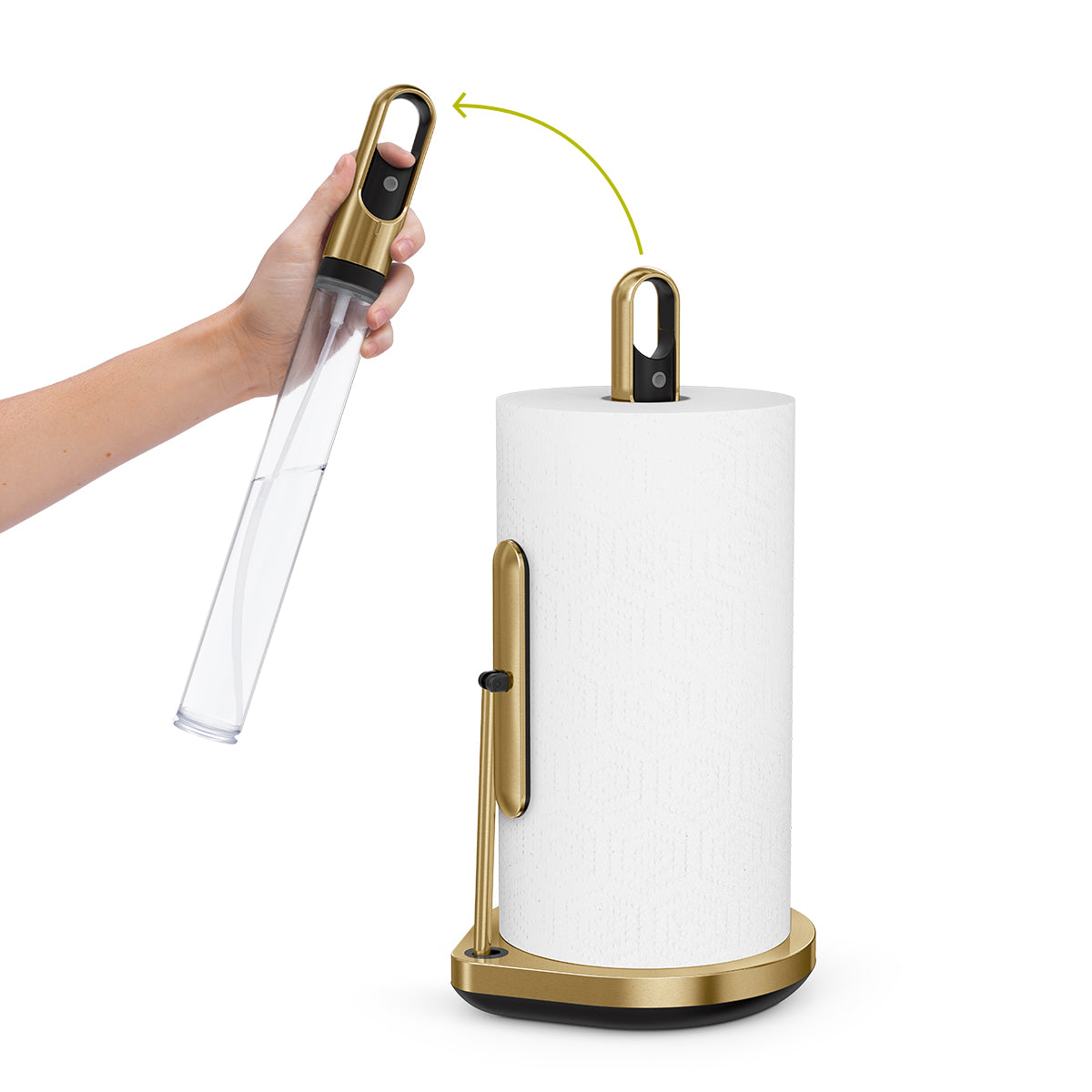 Paper towel holder with built in spray bottle?! 