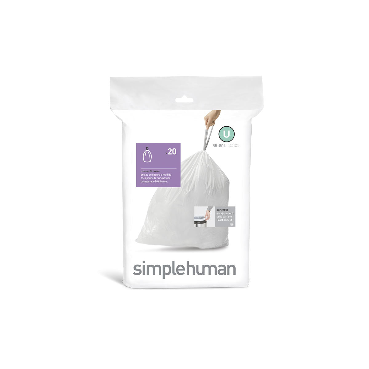 Plasticplace Custom Fit Trash Bags‚ Simplehuman®* Code F