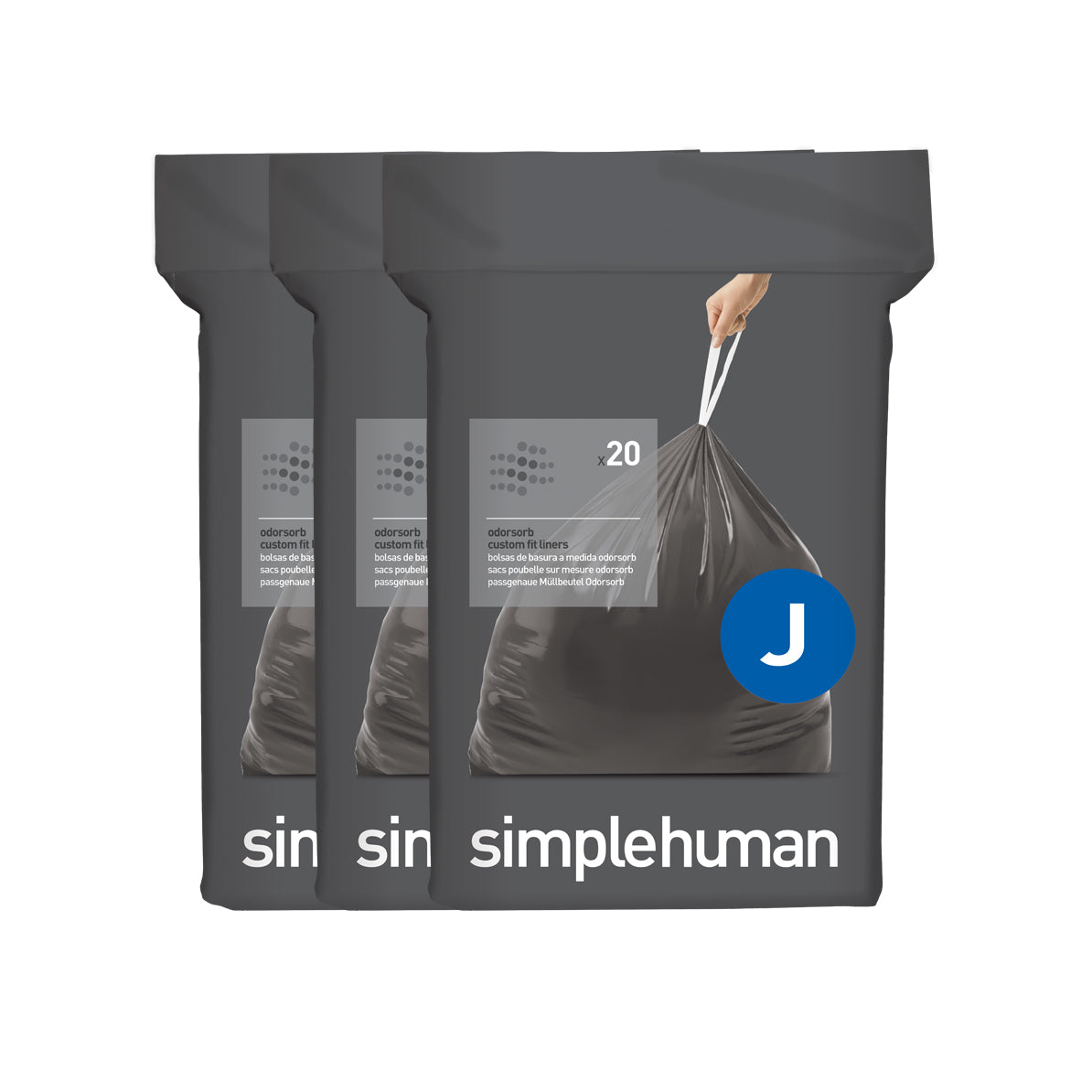 Simplehuman Code G Custom Fit 30L Bin Liners (60 Liners)