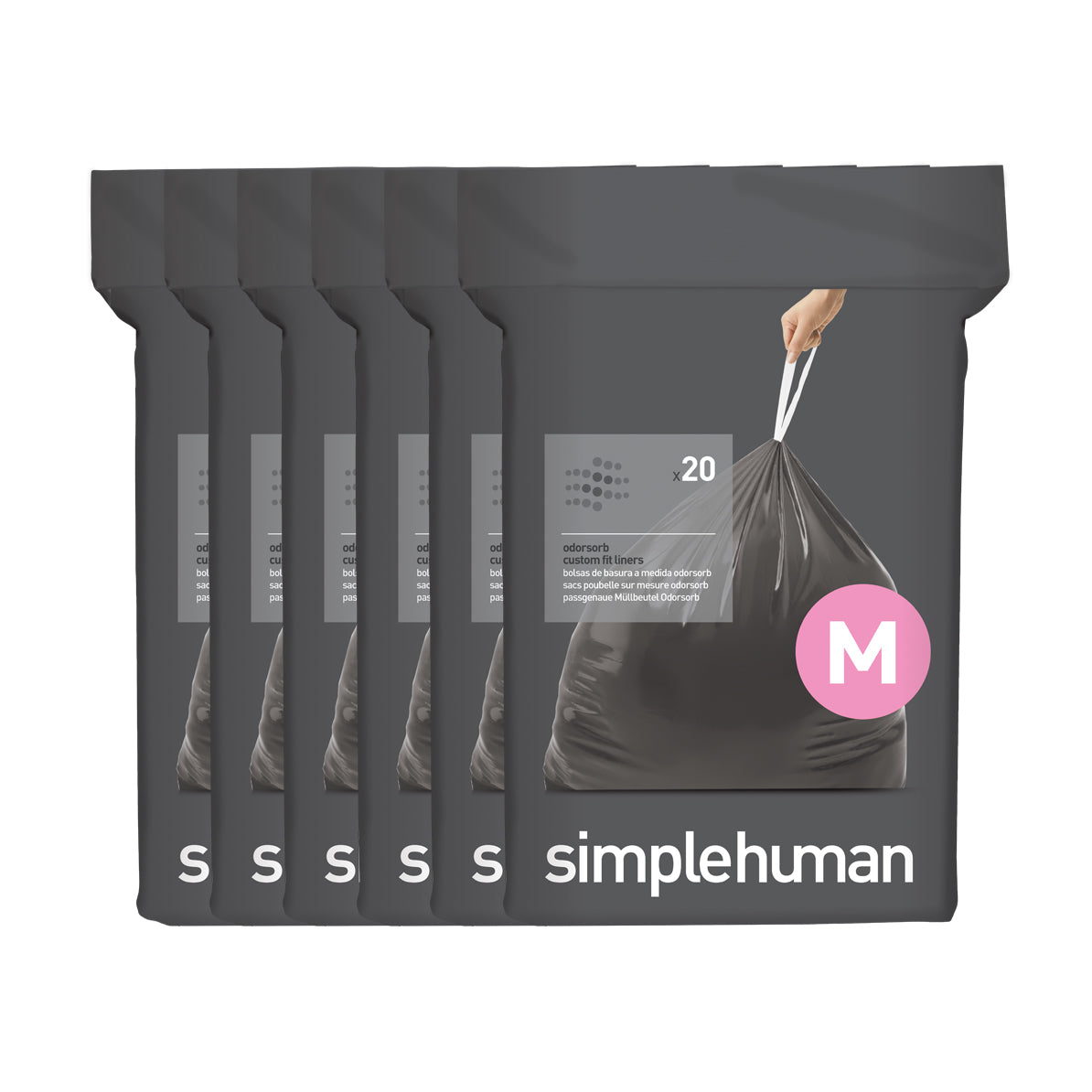 simplehuman code M odorsorb custom fit liners
