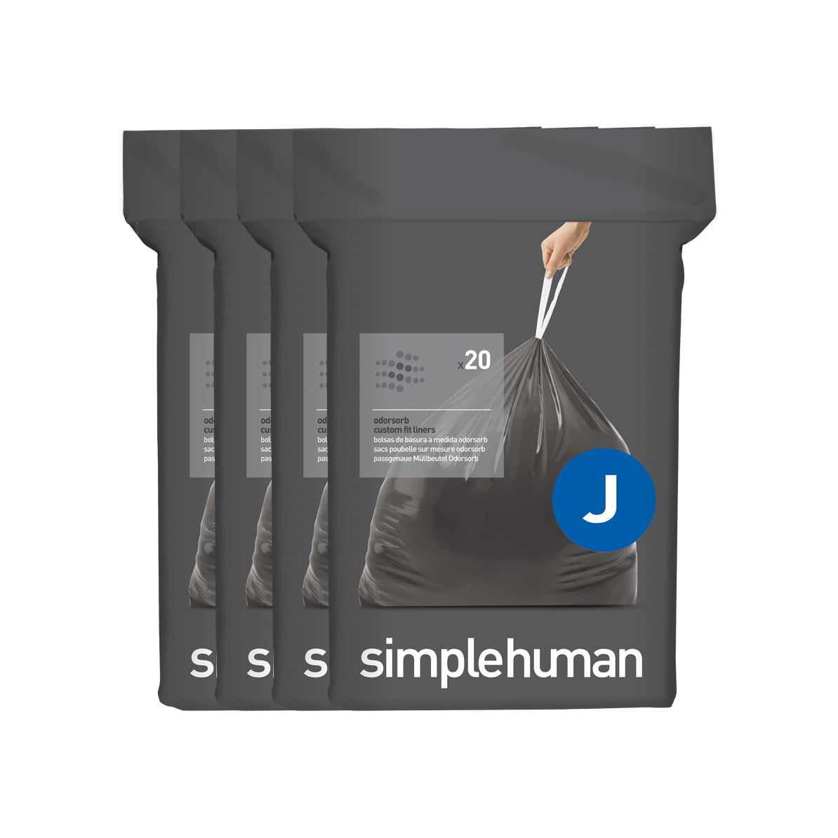 simplehuman Code P Custom Fit Liners (60 Count)
