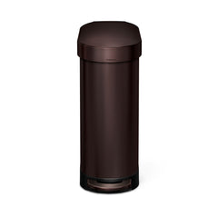 45L slim step can - dark bronze steel - front view image