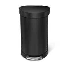 45L semi-round step can with liner rim