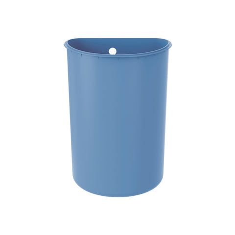 10L semi-round blue plastic trash bucket