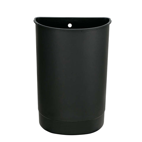 40L black plastic trash bucket