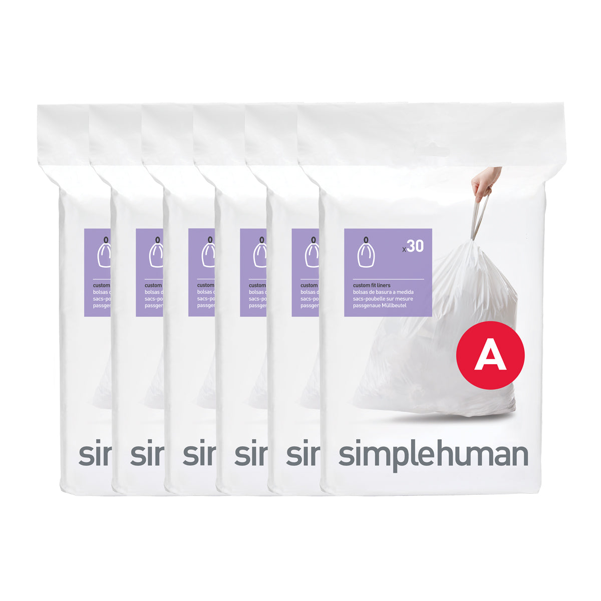  simplehuman Code J Custom Fit Drawstring Trash Bags