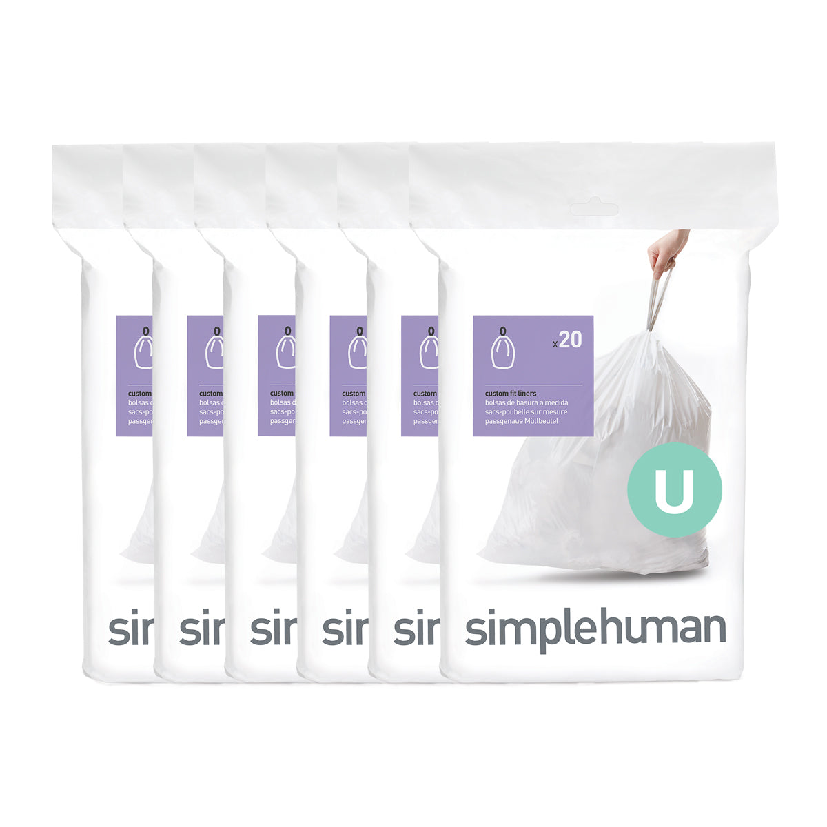 Replacement Durable Garbage Bags, Fits Simplehuman¨ Ôsize ''C''Ô, 10-12L /  2.6-3.2 Gallon