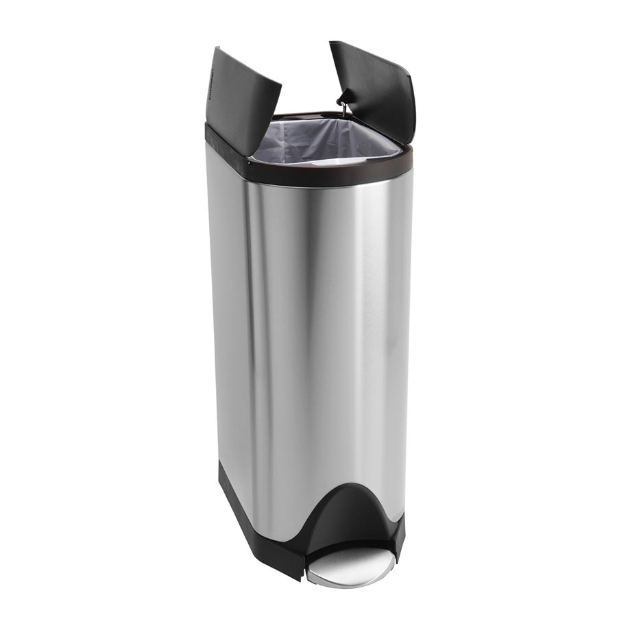 simplehuman 30L Butterfly Step Trash Can Brushed Stainless Steel