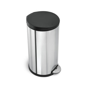 simplehuman 40L classic round step can with plastic lid 