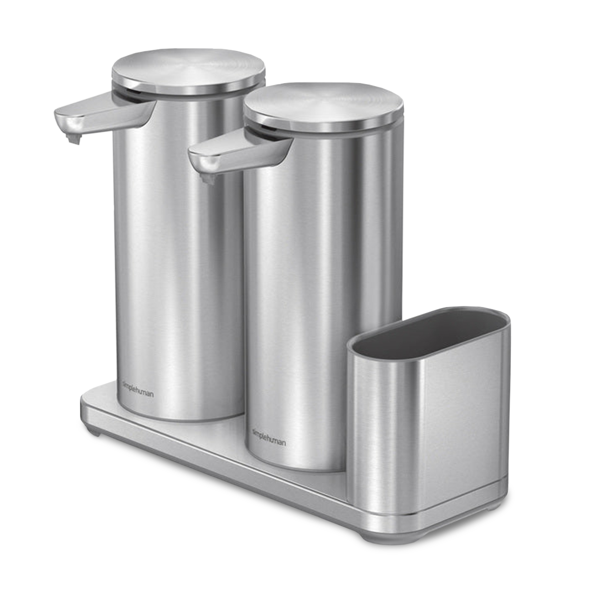 dual 14 oz. liquid sensor pump + caddy product support