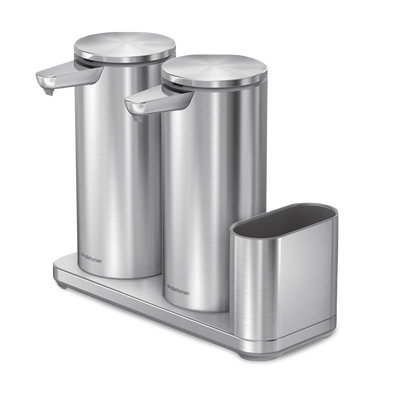 dual 14 oz. liquid sensor pump + caddy