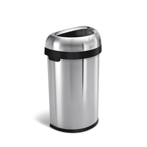 simplehuman 60L semi-round open can