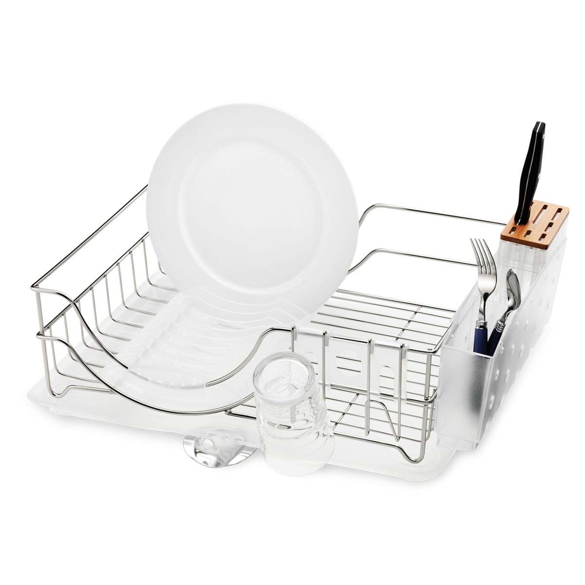 simplehuman wire frame dishrack, stainless steel