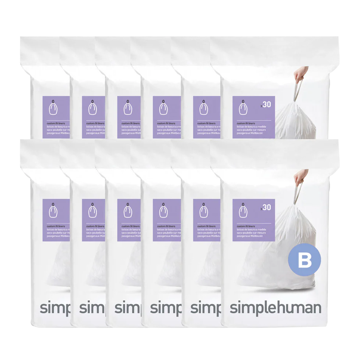Code B Custom Fit Liners, 360 Pack - Simplehuman