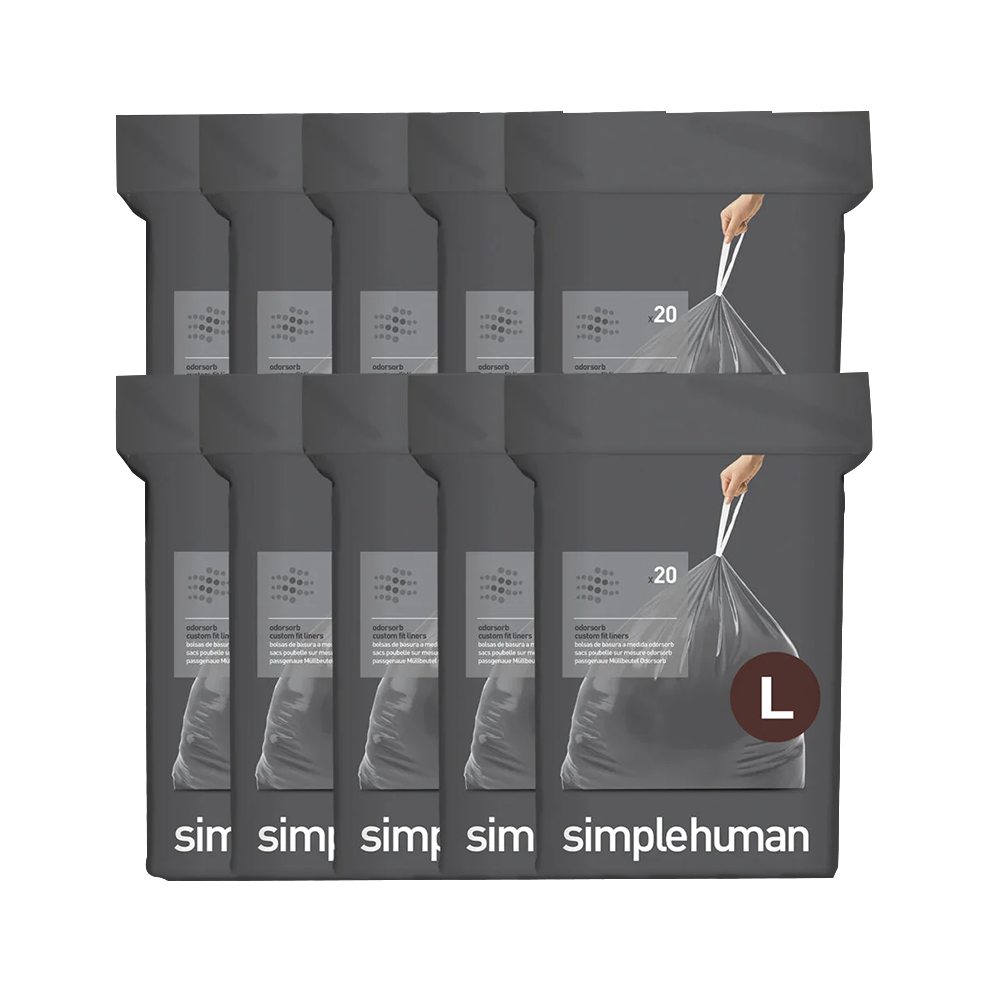 Code L Odorsorb Custom Fit Liners - Simplehuman Code L Odorsorb Custom Fit Liners - Simplehuman