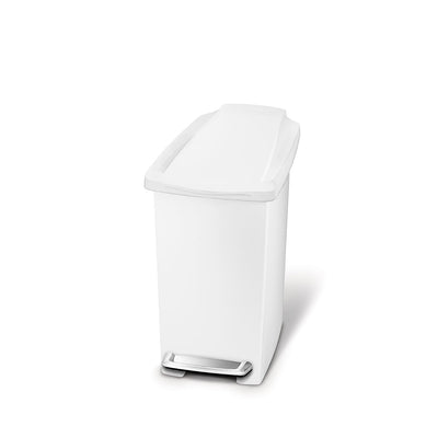 10L plastic slim step canwhite