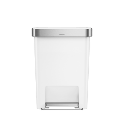 45L Hybrid Rectangular Step CanWhite