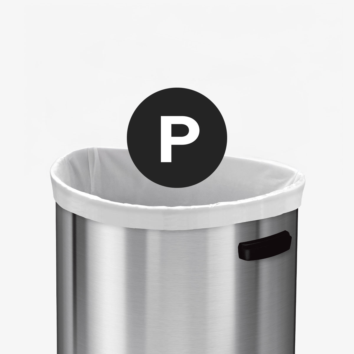 60L Semi-Round Open Can - Simplehuman