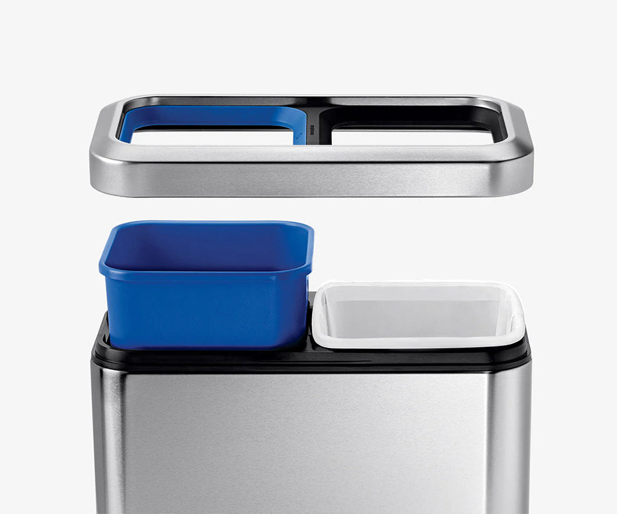 20L Dual Compartment Slim Open Can - Simplehuman
