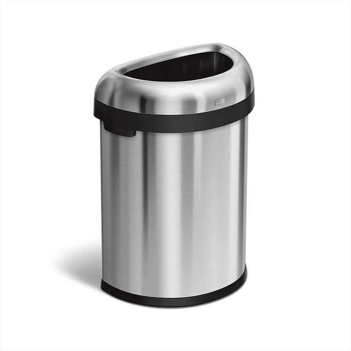 80L Semi-Round Open Can in Brushed