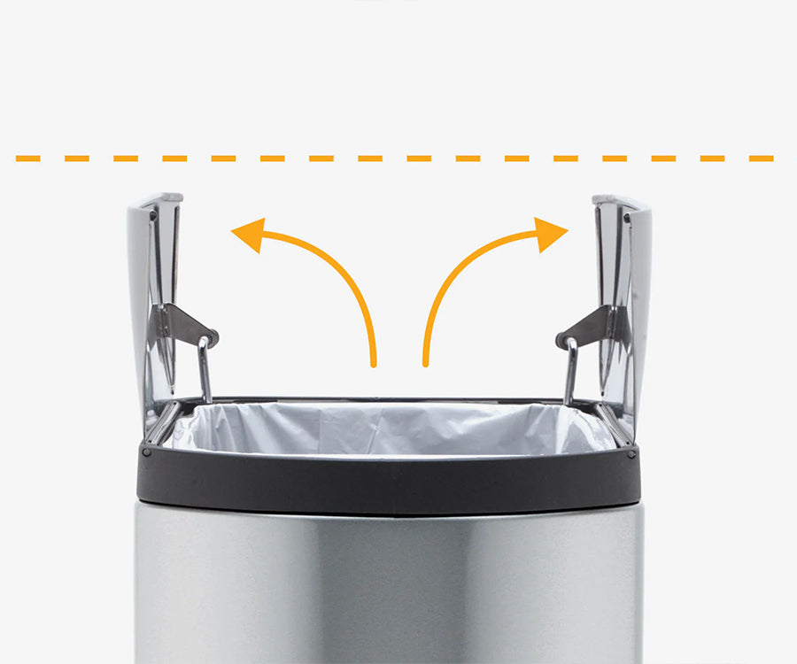 40L dual compartment butterfly step can