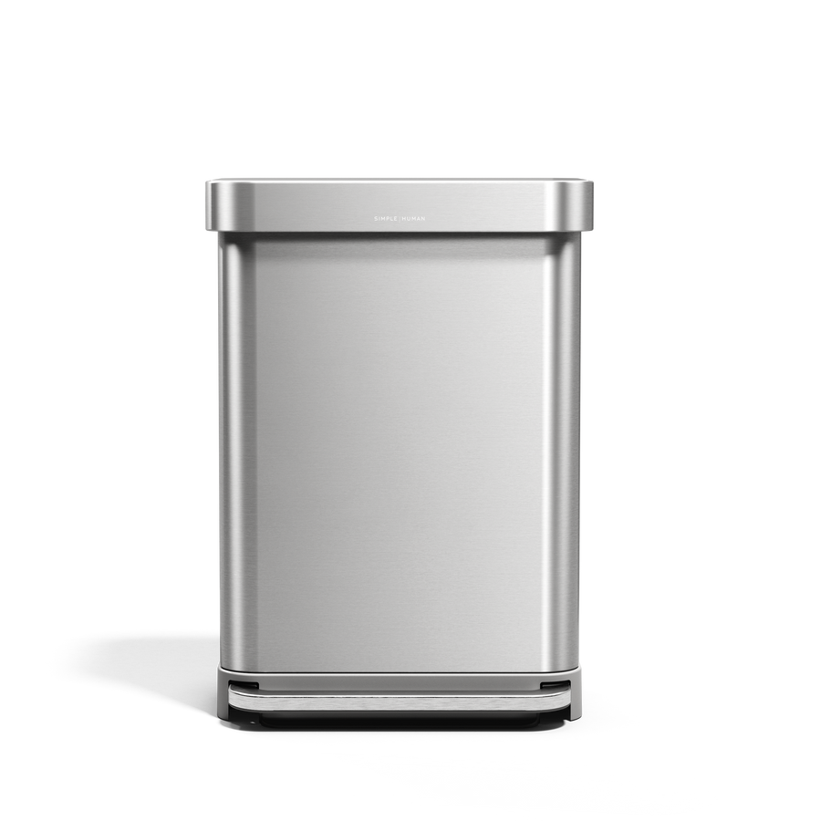 シンプルヒューマン CW1387 simplehuman 11.89-Gallon White Plastic Indoor/Outdoor