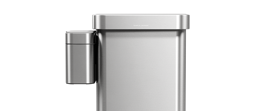 シンプルヒューマン CW1387 simplehuman 11.89-Gallon White Plastic Indoor/Outdoor