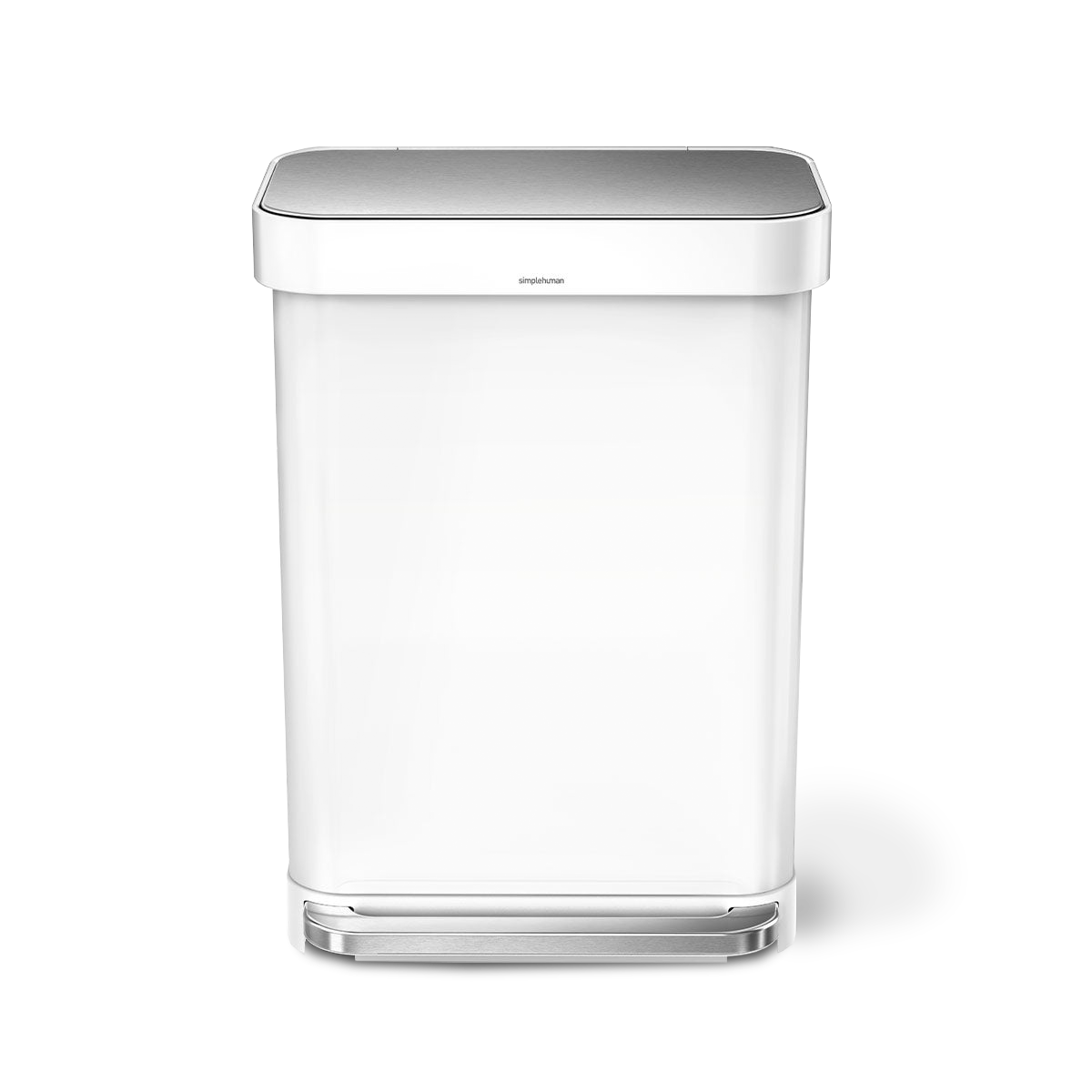 Simplehuman white trash can discount