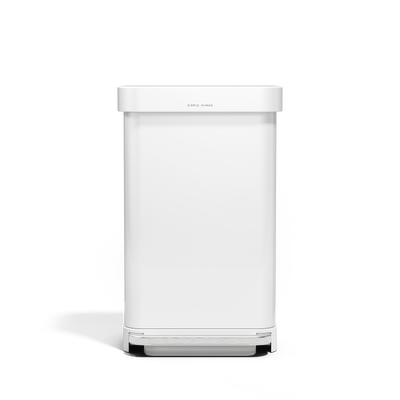 45L rectangular step canwhite