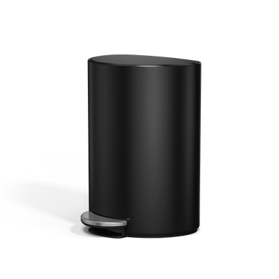 6L Semi-Round Step CanMatte Black