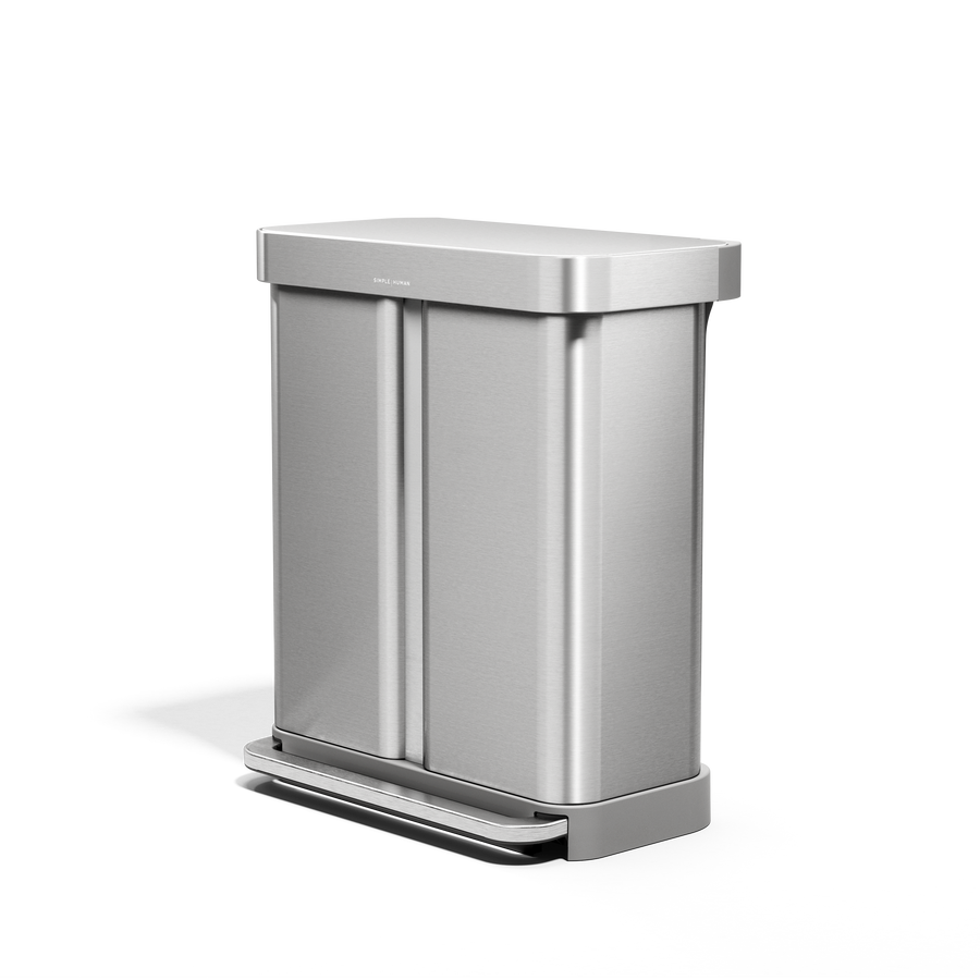 simplehuman レクタンギュラー ステップカン 58L 58L Step Recycler - Simplehuman