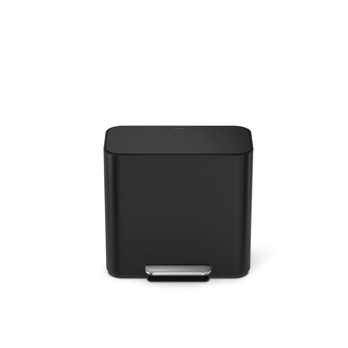 Simplehuman 15L Mini Recycler Step Can, Dual Compartment Trash Can For Hotel Offices And Small Spaces Brushed Stainless