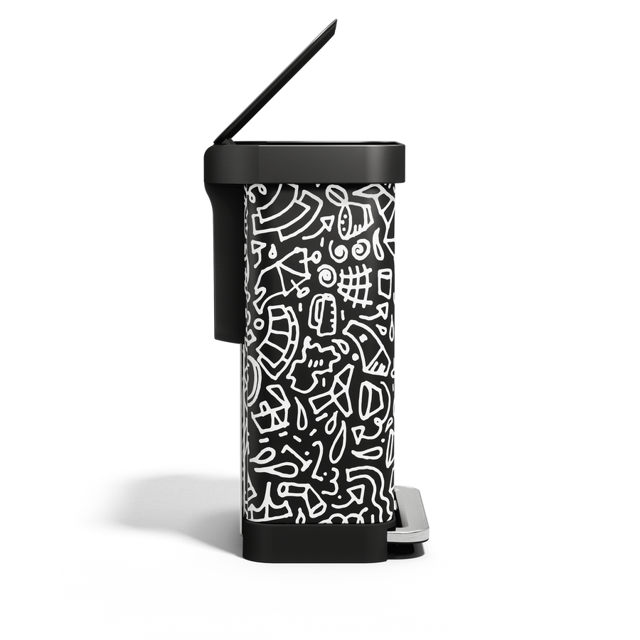 シンプルヒューマン CW1387 simplehuman 11.89-Gallon White Plastic Indoor/Outdoor