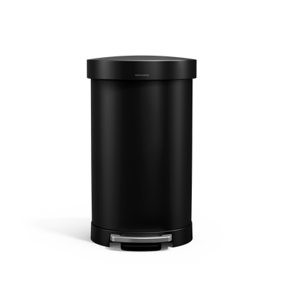 45L Semi-Round Step CanMatte Black