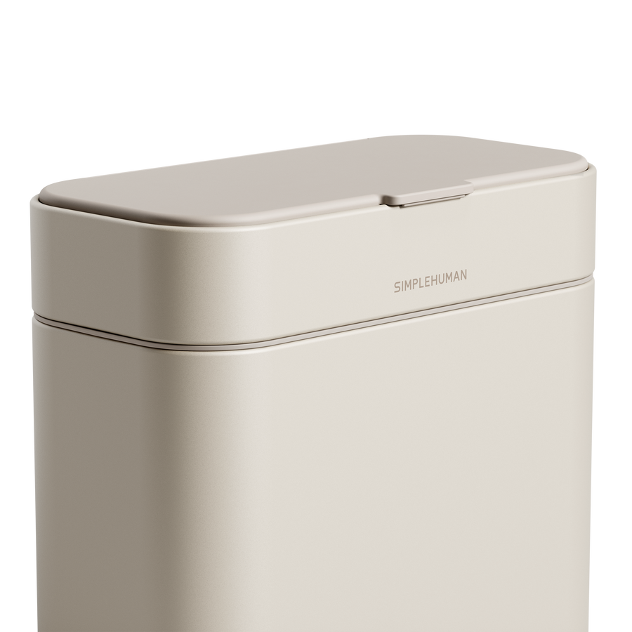 Simplehuman's Compost Caddy, close up angled view. 