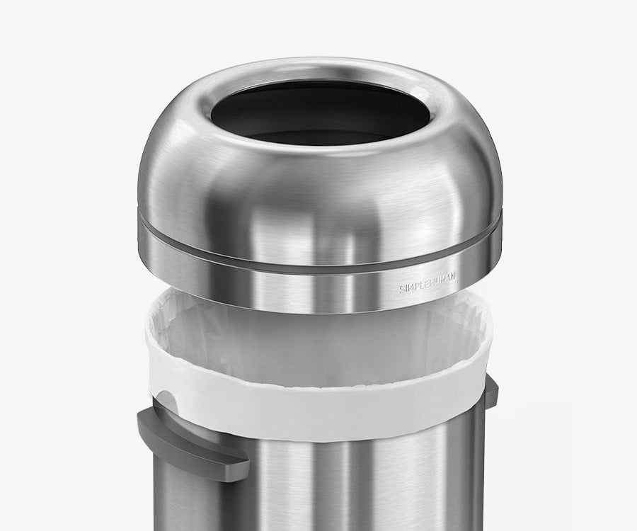 simplehuman bullet open can 60L ステンレスごみ箱 60L All-Steel Bullet Open Can - Simplehuman