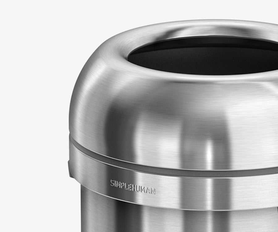 60L All-Steel Bullet Open Can - Simplehuman