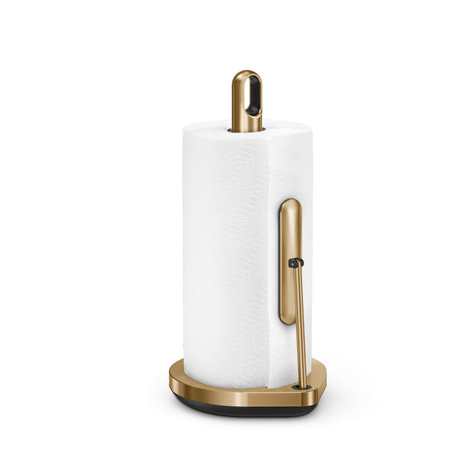 tension arm paper towel holder