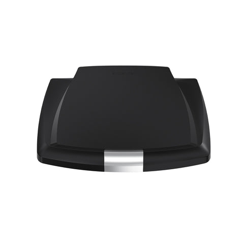 black plastic rectangular lid with slide lock 