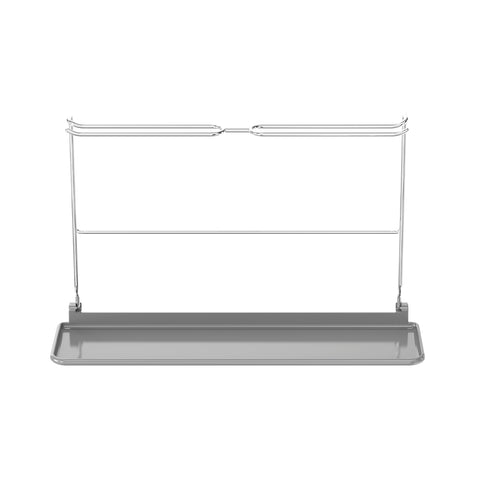 simplehuman Steel Frame Dish Rack with Wine Glass Holder in Grey (As Is  Item) - Bed Bath & Beyond - 12511187