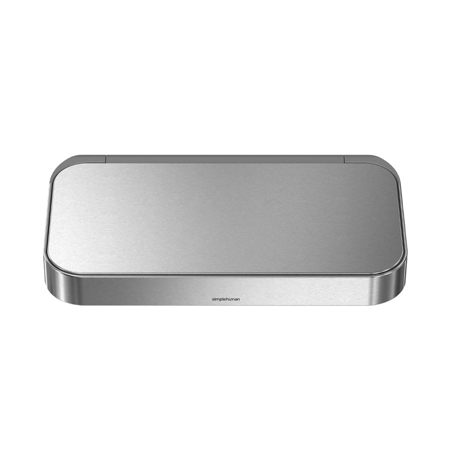 Simplehuman Lid/Liner Rim Assembly in Brushed Stainless Steel, replacement part.