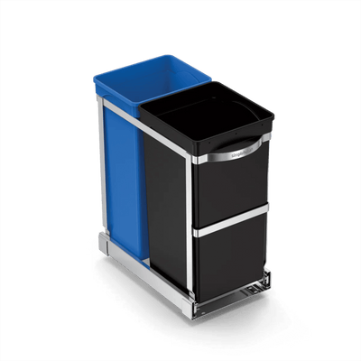 35L Dual Compartment  Pull Out Under Counter Can