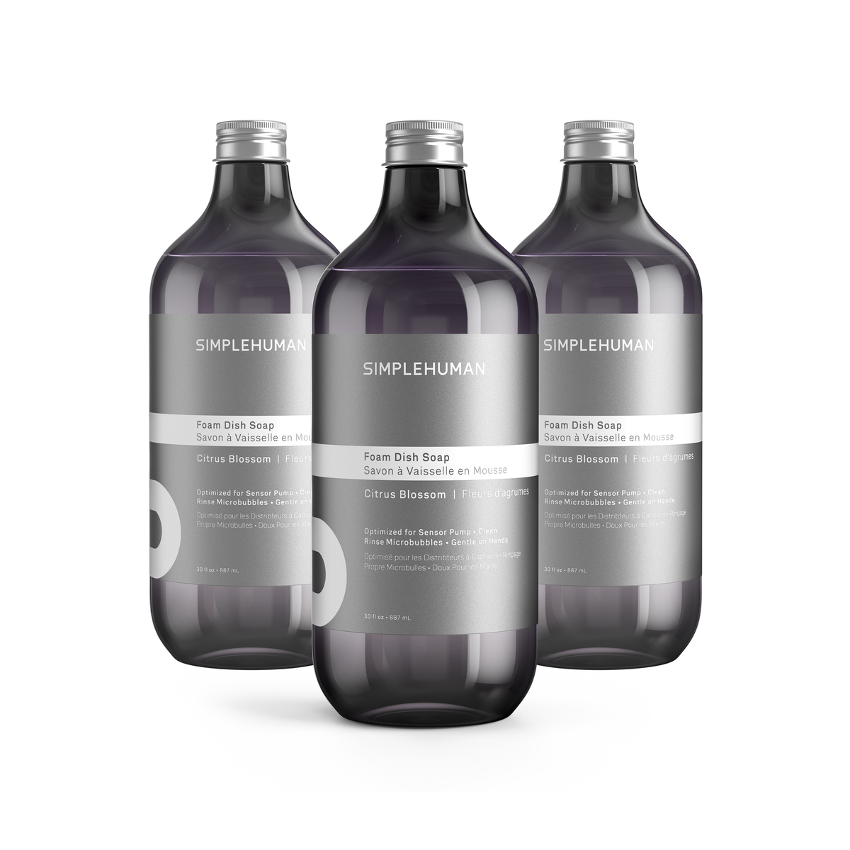 Simplehuman's Citrus Blossom Foam Dish Soap in a 3 Pack