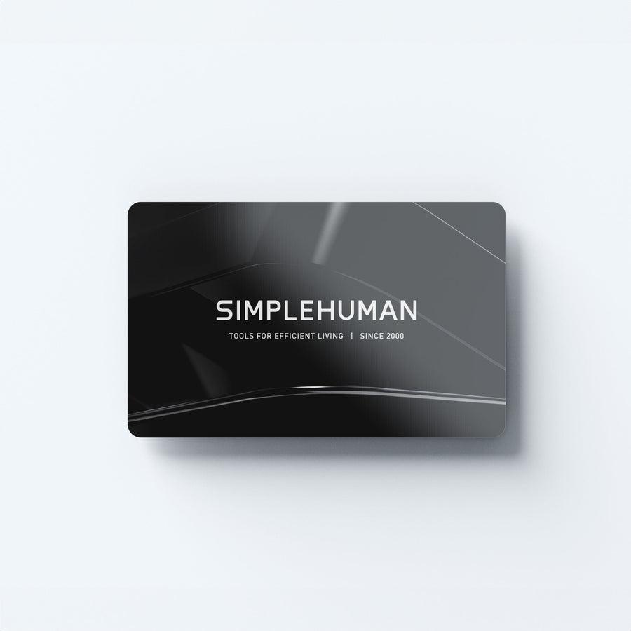 Simplehuman's Brand Styled Gift card featuring their logo.