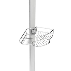 simplehuman 8' tension pole shower caddy, stainless steel and anodized  aluminum