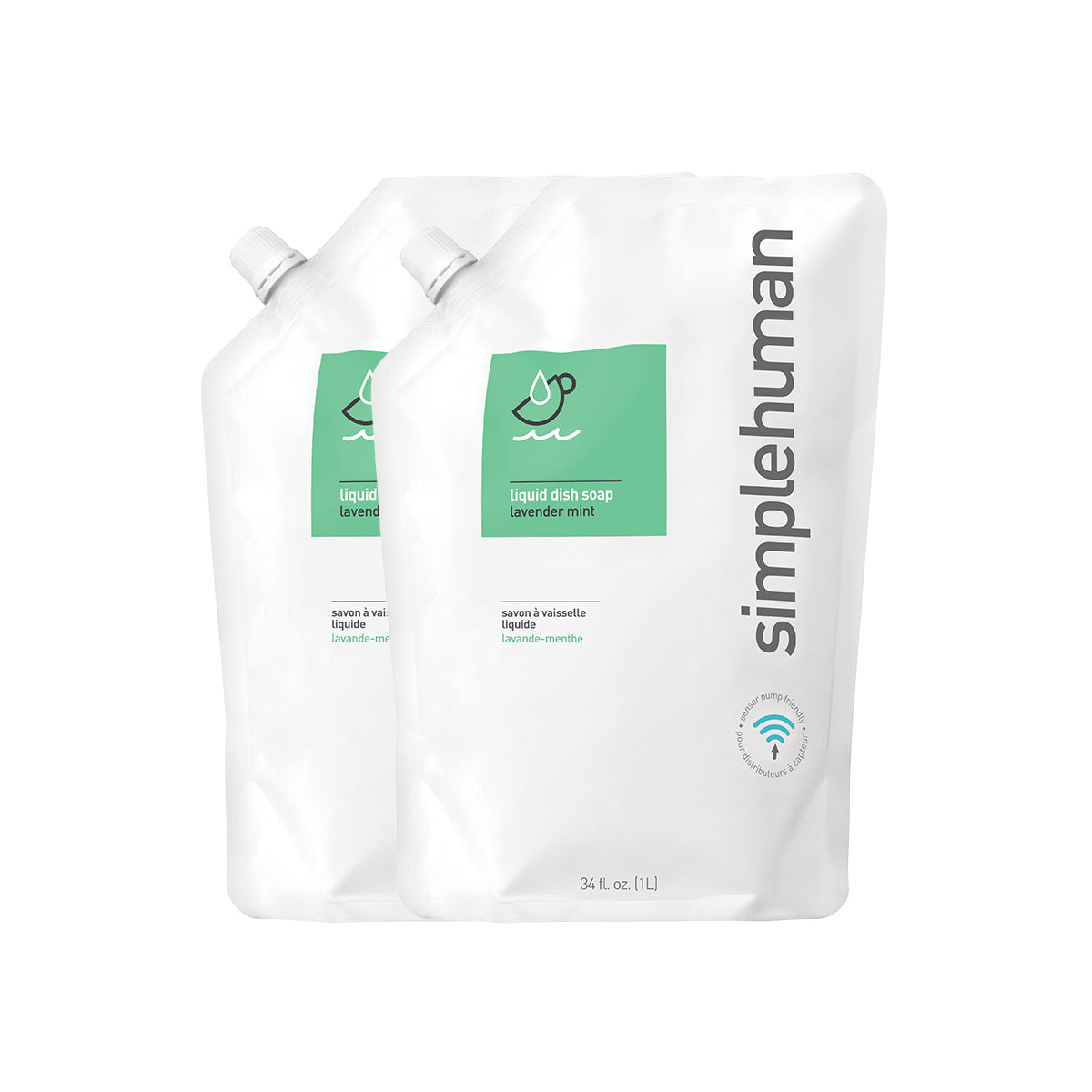 lavender mint liquid dish soap refill pouch lavender mint 2 pack