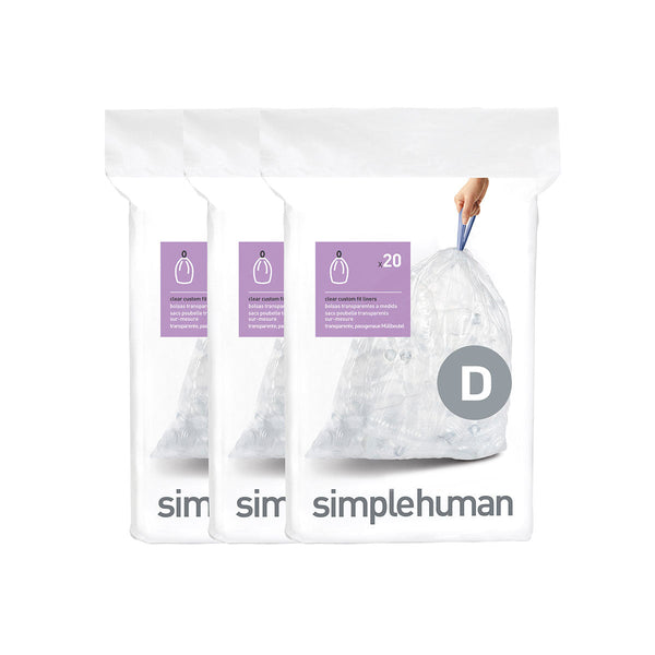 simplehuman custom fit liners - code D 240 pack