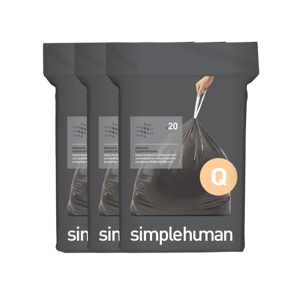 simplehuman Tall Kitchen Trash Liners 50 Count